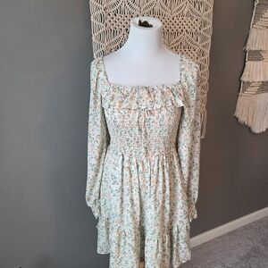 Blu Pepper Floral Ruffle Dress